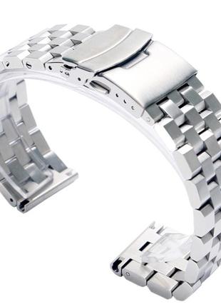 Браслет для samsung  watch 46 | 3 45mm| gear s3  ремешок 22мм quadro стальной серебристый bewatch (1024405)1 фото