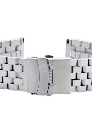 Браслет для samsung  watch 46 | 3 45mm| gear s3  ремешок 22мм quadro стальной серебристый bewatch (1024405)2 фото