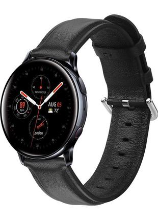 Ремешок для samsung galaxy watch 42 | 3 41 mm | active | active 2 кожаный 20мм размер s черный bewatch