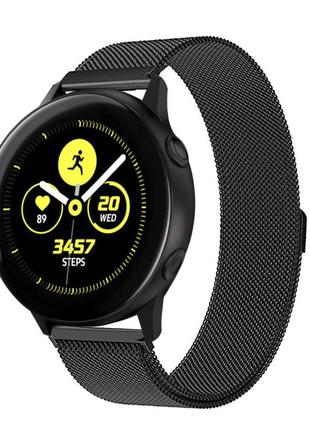 Ремешок для huawei watch 2 | watch gt 2 42mm миланская петля 20мм milanese loop браслет черный bewatch