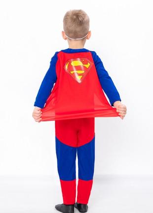 Карнавальний костюм супермена, супер мен костюм маскарадний з плащем і маскою, костюм супергероя2 фото