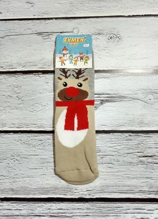 Шкарпетки дитячі махрові теплі новорічні носки махровые новогодние теплые детские