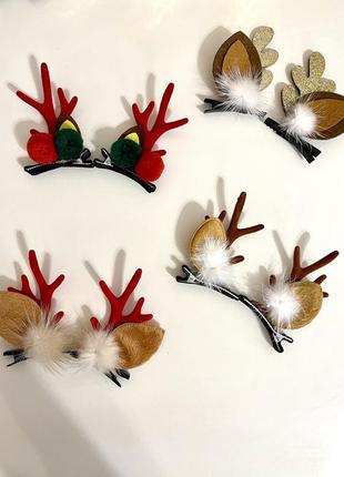 Заколочки “christmas reindeer”1 фото