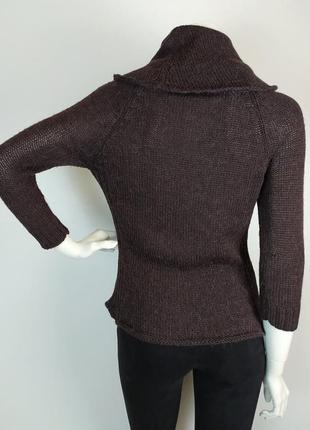 Интересный свитер с большим воротником just b, шерсть, шерсть альпака3 фото