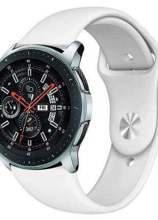Ремешок для samsung galaxy watch 46 mm | 3 45 mm | gear s3 силиконовый 22мм белый bewatch (1020302)