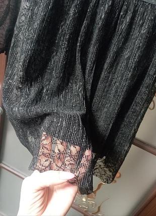 Платье zara. размер xs. 100% вискоза, чёрное платье, ажурное платье 8