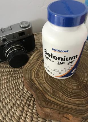 Nutricost, селен, selenium, 200 мкг, 240 капсул1 фото