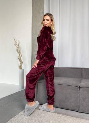 Костюм домашний пижама махровая кофта и брюки10 фото