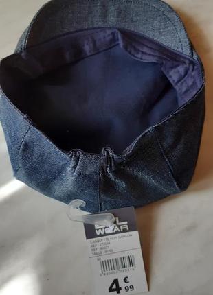 Серая кепка коппола под джинс для мальчика "bkl wear" германия на 4-6 лет5 фото