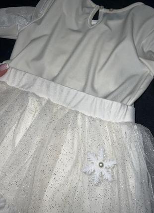 Плаття сніжинка сукня святкова костюм сніжинка зима6 фото