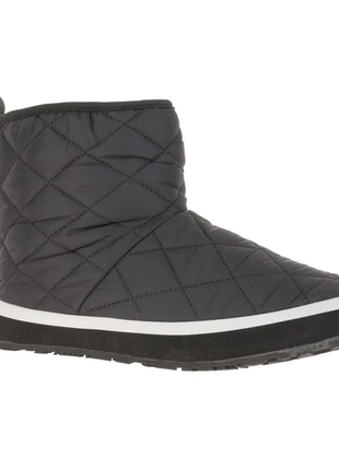 Чорні капці тапки тапочки угги уггі камік kamik puffy mid light black тапочки puffy mid hk2106 black