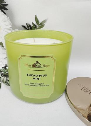 Свічка 3-фітіля eucalyptus mint від bath and body works