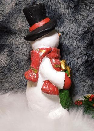 36 см снеговик большая фигурка новогодний декор фотозона5 фото
