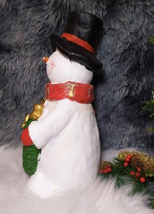 36 см снеговик большая фигурка новогодний декор фотозона2 фото