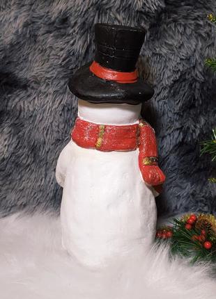 36 см снеговик большая фигурка новогодний декор фотозона6 фото