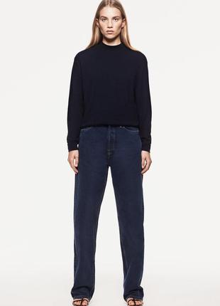 Широкі прямі baggy джинси на талію zara