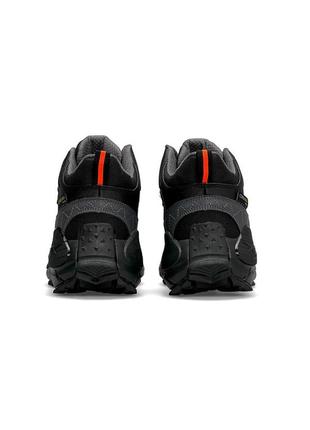 Зимние мужские кроссовки reebok zig kinetica &lt;unk&gt; edge black gray orange fur7 фото