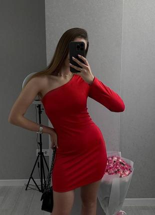 Сексуальное платье на одно плечо 💔7 фото