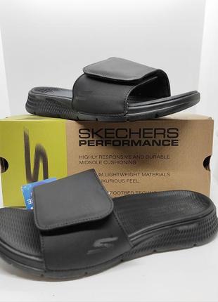 Стильні зручні шльопанці skechers оригінал1 фото