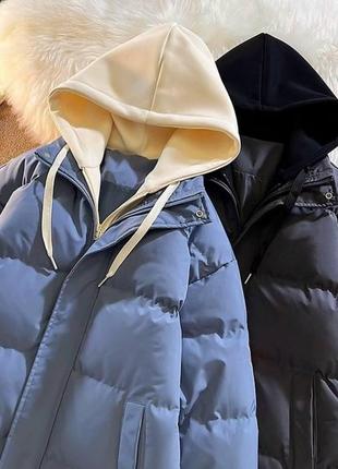 Женская качественная зимняя куртка с капюшоном прямого кроя4 фото