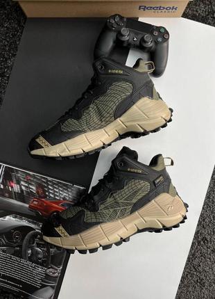 Зимние мужские кроссовки reebok zig kinetica &lt;unk&gt; edge khaki fur3 фото