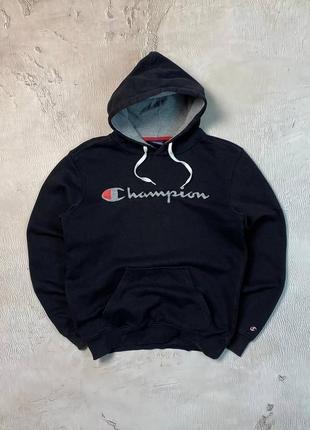 Champion sk8 большое лого худи унисекс мужское кофта с капюшоном