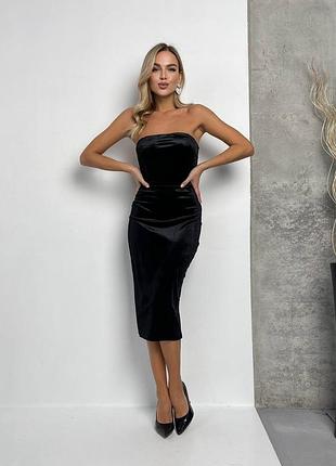 Платье из бархата 
размеры: s, m, l, xl
ткань: качественный корейский бархат 
цвета: черный и зеленый