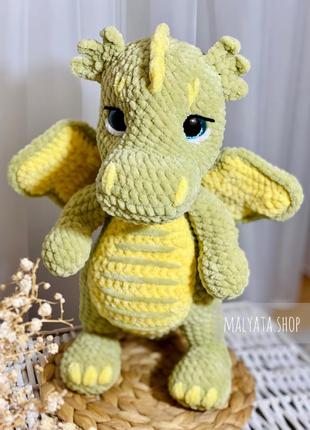 Игрушка ручной работы, динозаврик, вязаная игрушка, вязаные игрушки, новогодняя...