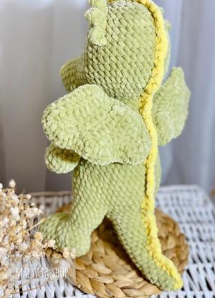 Игрушка ручной работы, динозаврик, вязаная игрушка, вязаные игрушки, новогодняя...