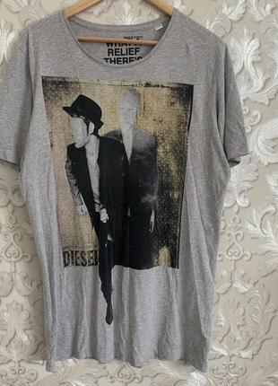 Мужская серая футболка diesel