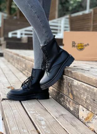 Жіночі черевики dr. martens 1460 mono black 3 зима знижка sale | smb