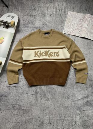 Винтажный свитер kickers sweater big logo