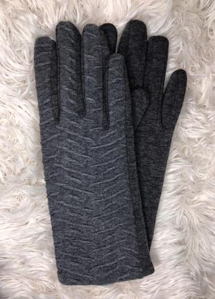 Рукавички рукавиці теплі зимні зимові сірі жіночі чоловічі