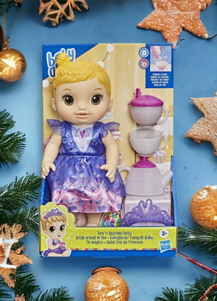 Кукла пупс baby alive tea n sparkles пупс чайный сервиз чаепития блондинка