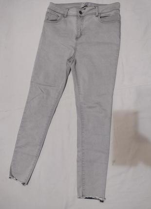 Джинси 220623//new-look-petite-skinny джинси сірі скінні необроблений край