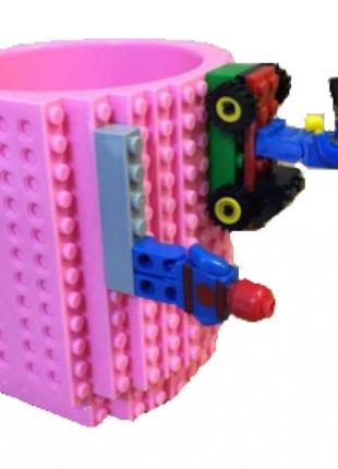 Кружка детска lego брендовая 350мл розовая pink