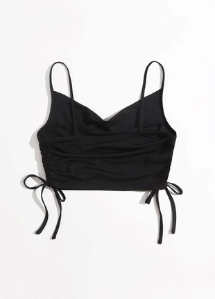 Shein privé solid drawstring side crop cami top - s-m3 фото