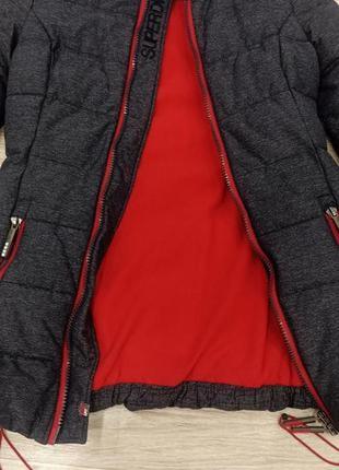 Куртка женская зимняя стильная superdry, очень теплая4 фото