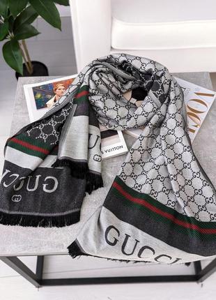 Палантин шарф gucci двусторонний из кашемира