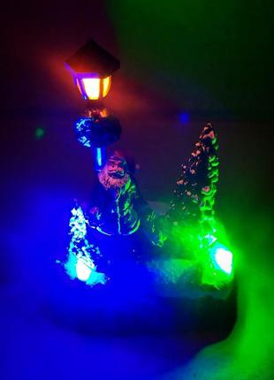 Новогодний светодиодный светильник, сувенир на подарок, декоративная фигурка с подсветкой "дед мороз"4 фото