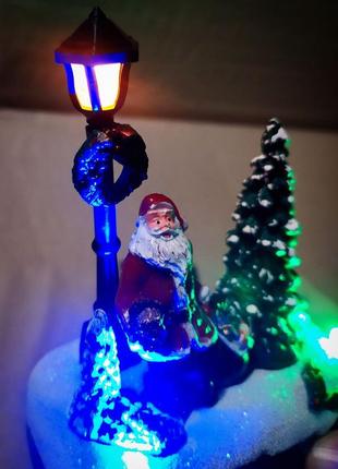 Новогодний светодиодный светильник, сувенир на подарок, декоративная фигурка с...