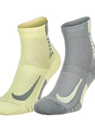 Жіночі шкарпетки nike u nk mltplier ankle 2pr - 144 різнобарвний 34-38 (7dsx7556-938 34-38)