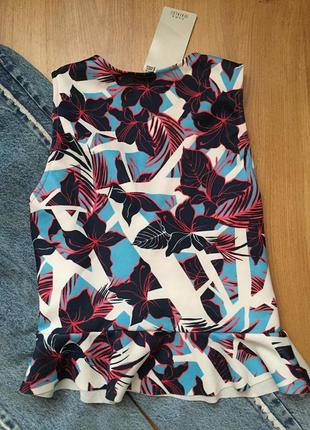 Zara! очень эффектная новая блузка футболка майка топ р. с/м5 фото