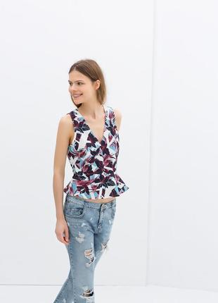Zara! очень эффектная новая блузка футболка майка топ р. с/м1 фото