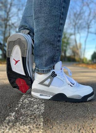Кросівки air jordan retro 4 fur cement хутро