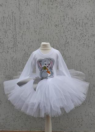 Карнавальный костюм белого зайчика, наряд зайчика, платье зайчики1 фото