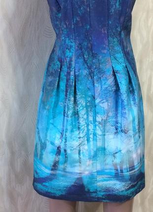 Красивое котоновое платье принт пейзаж  coast, р.8-10 3