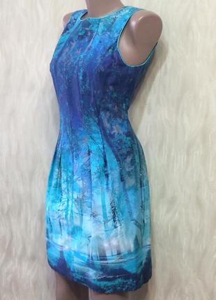 Красиве котоновое плаття принт пейзаж coast, р. 8-10 4