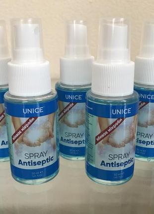 Антисептик для рук спрей unice юнайс  дезинфектор для рук, санитайзер