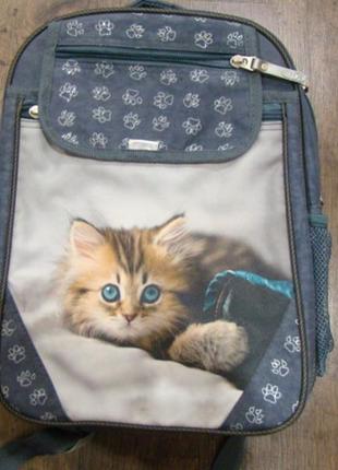 Продам рюкзак школьный bagland (котенок)5 фото
